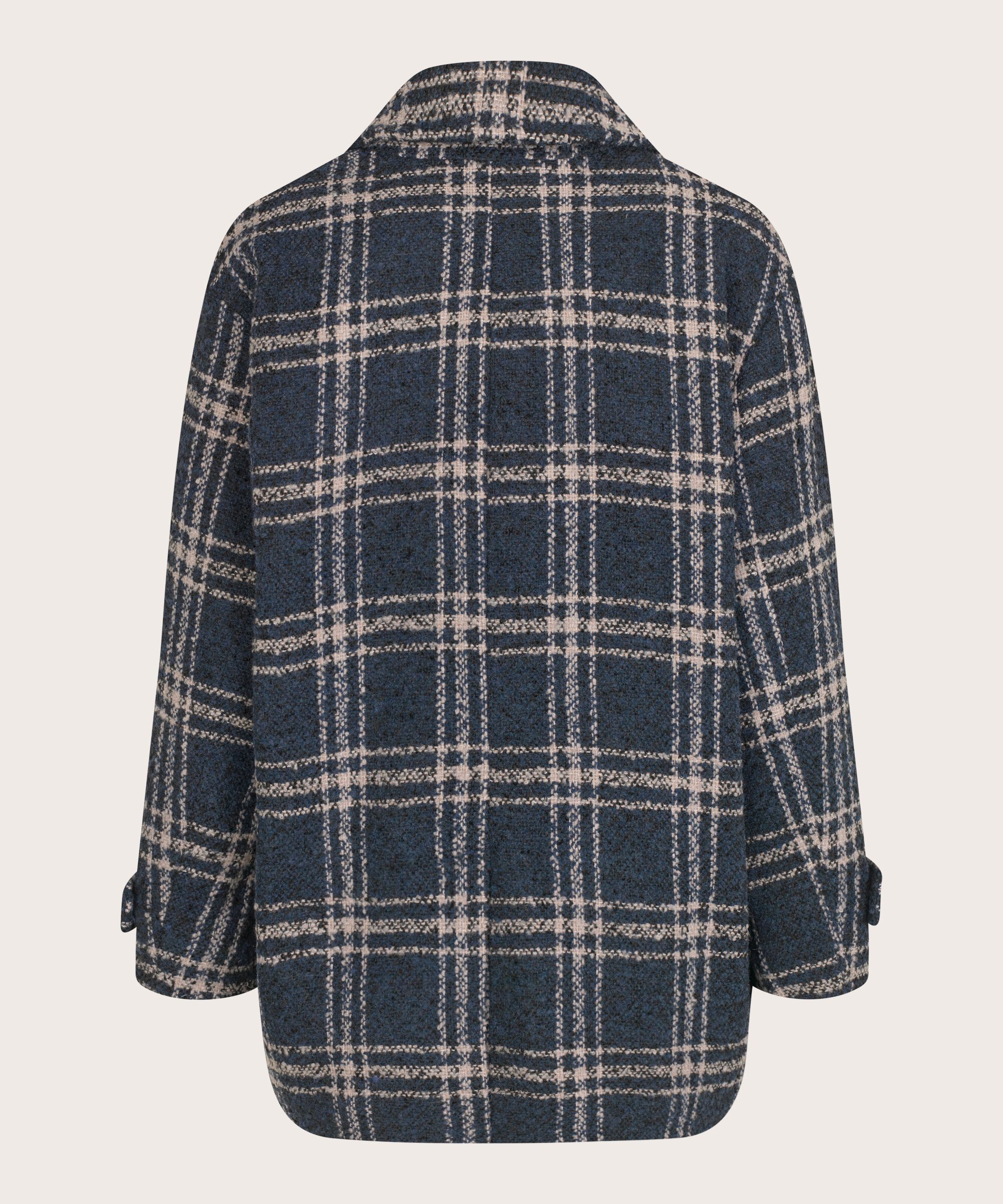 Kurzmantel aus Wollmischung mit zweireihigen Knöpfen, Moonlit Ocean