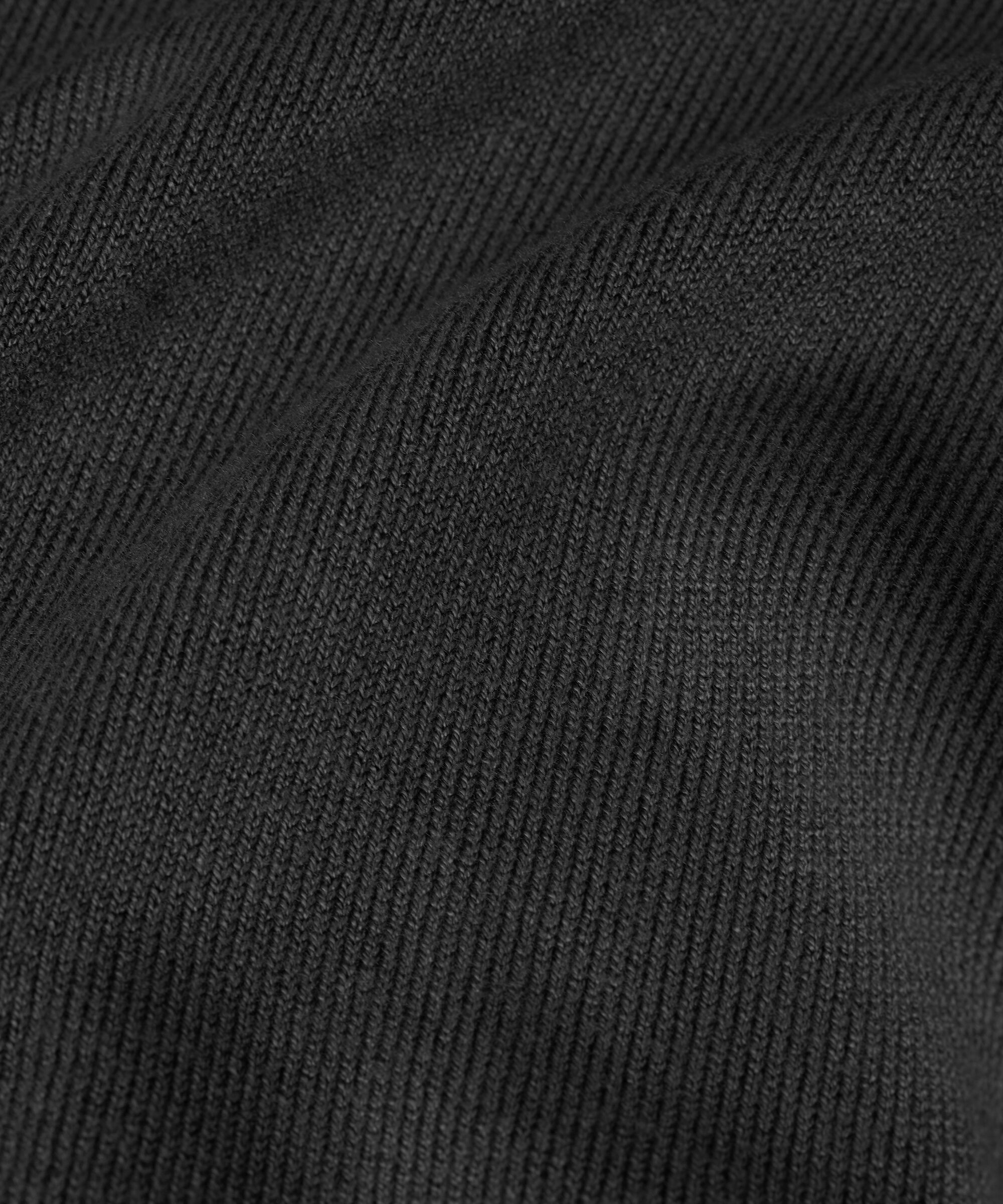 Feinstrick-top Mit Gerippten Kanten, Black