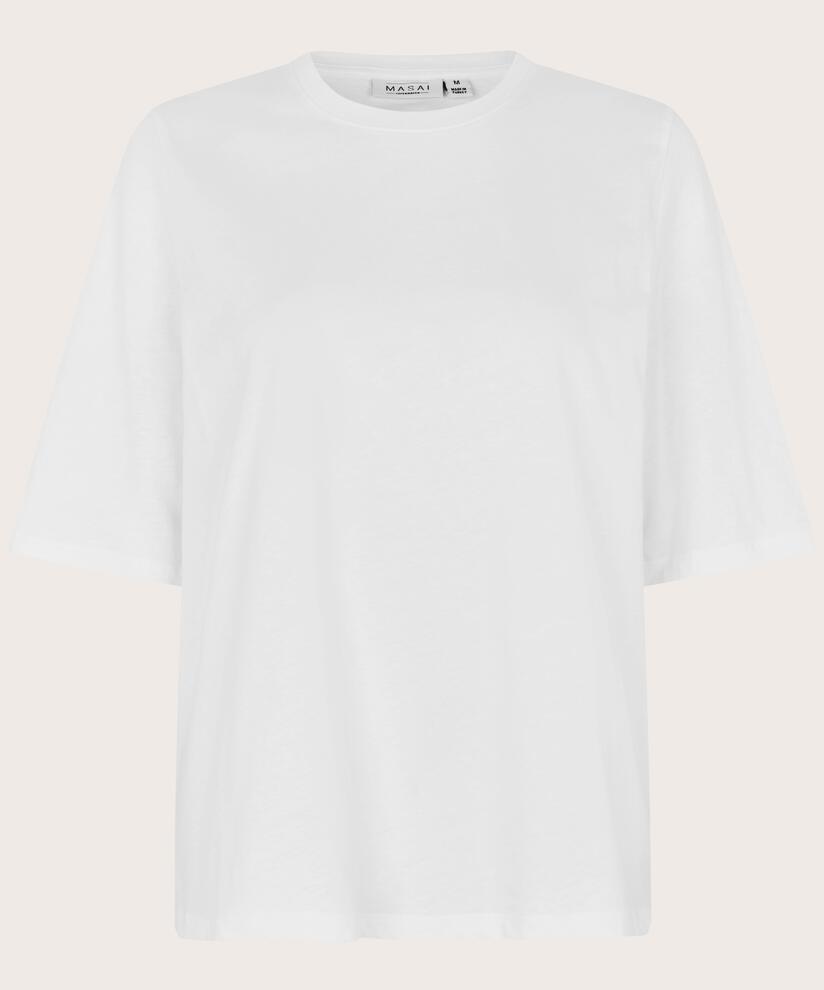 T-Shirt mit Rundhals und 1/2 Ärmeln, White