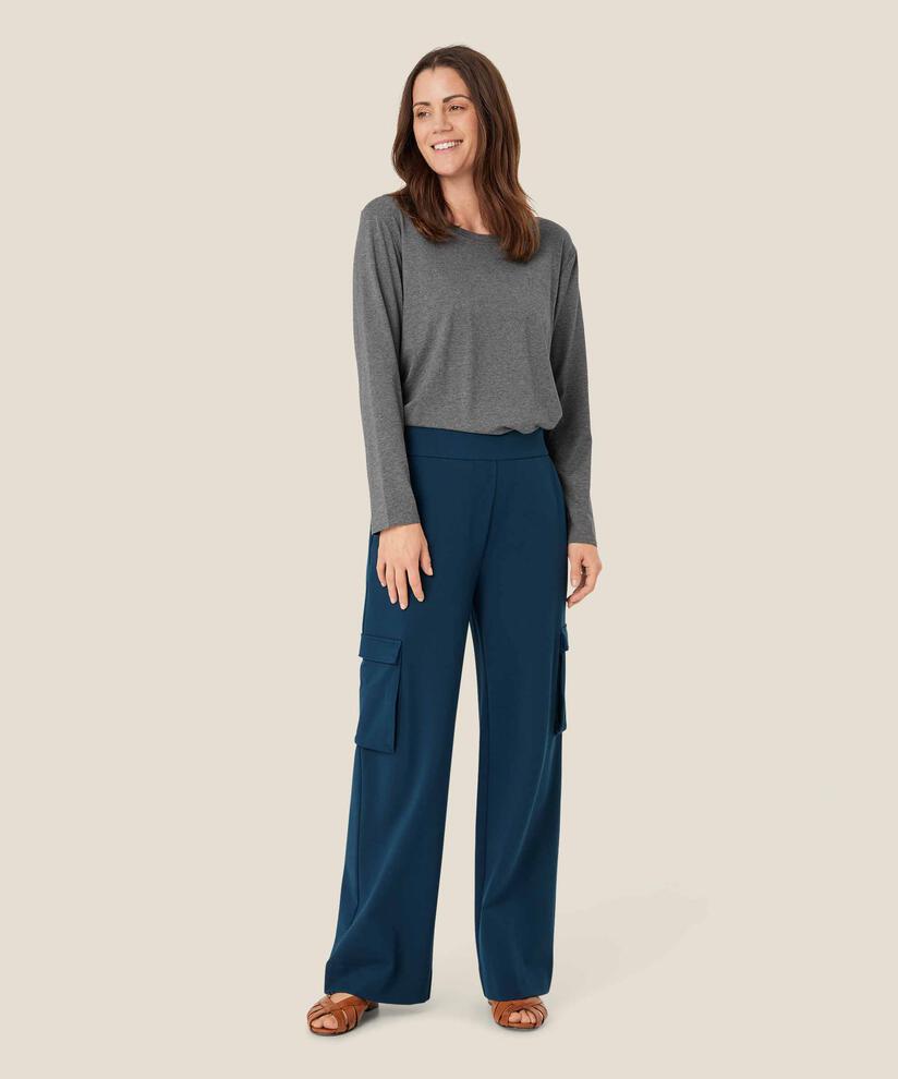 Cargohose in kräftiger Jersey-Qualität, Moonlit Ocean