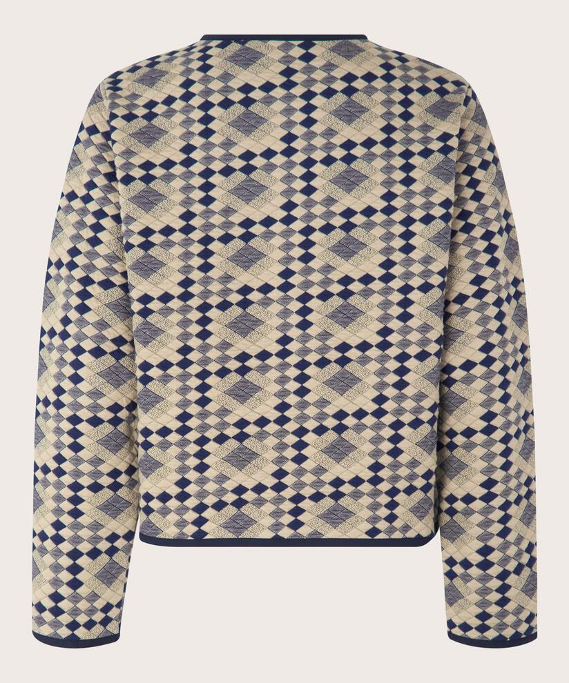 weiche Steppjacke aus Baumwolljersey, Maritime Blue