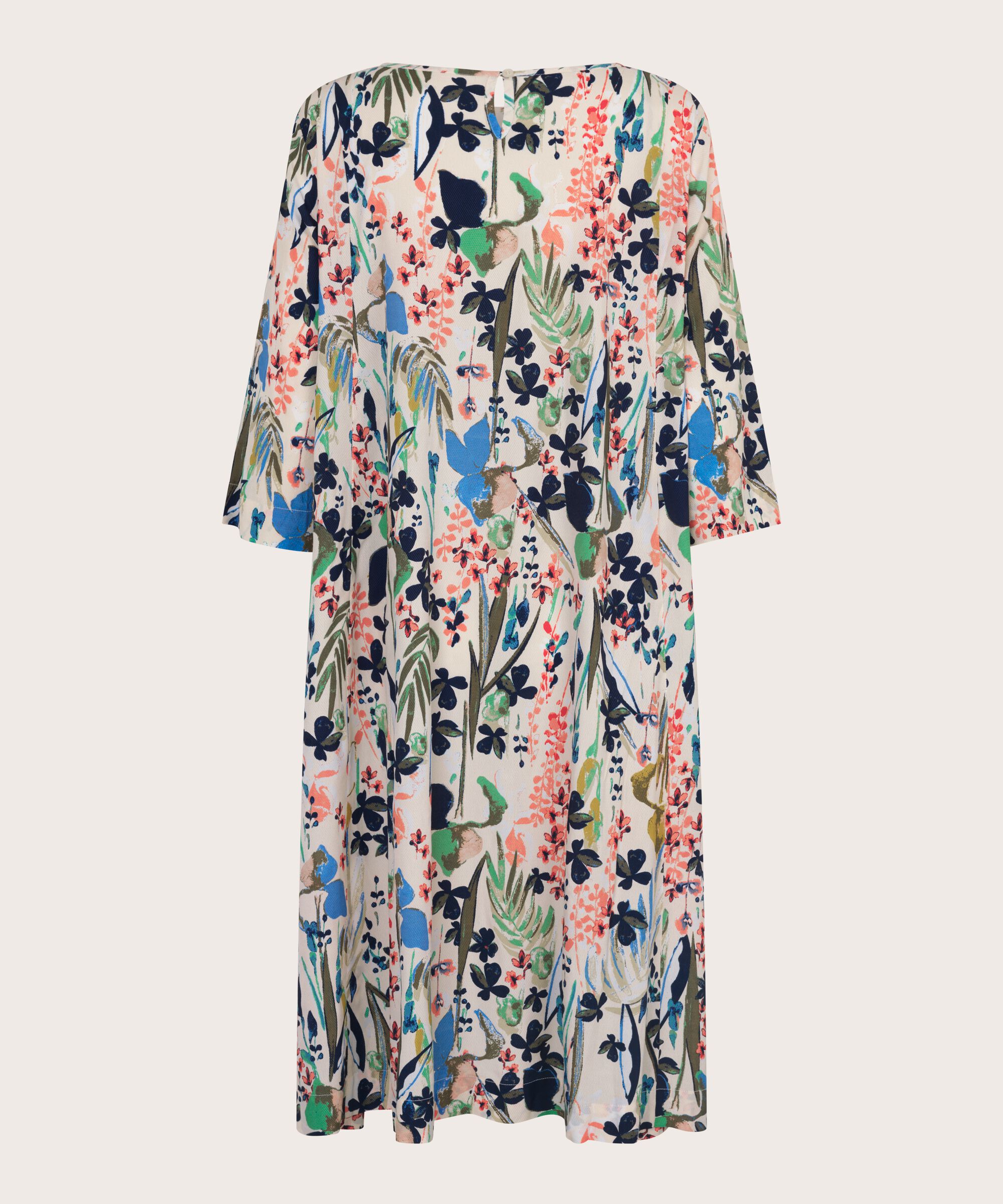 Kleid Aus Viskose Mit Knopf Am Hals, Marina