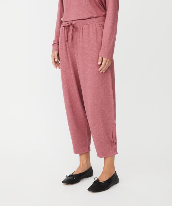 Jogginghose aus weichem Jersey, Tawny Port mel.