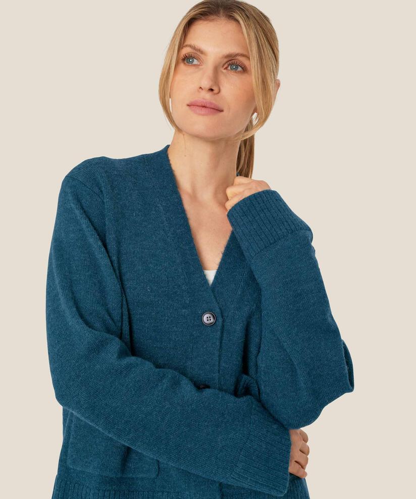 klassischer Cardigan aus Wollmischung, Reflect Pond