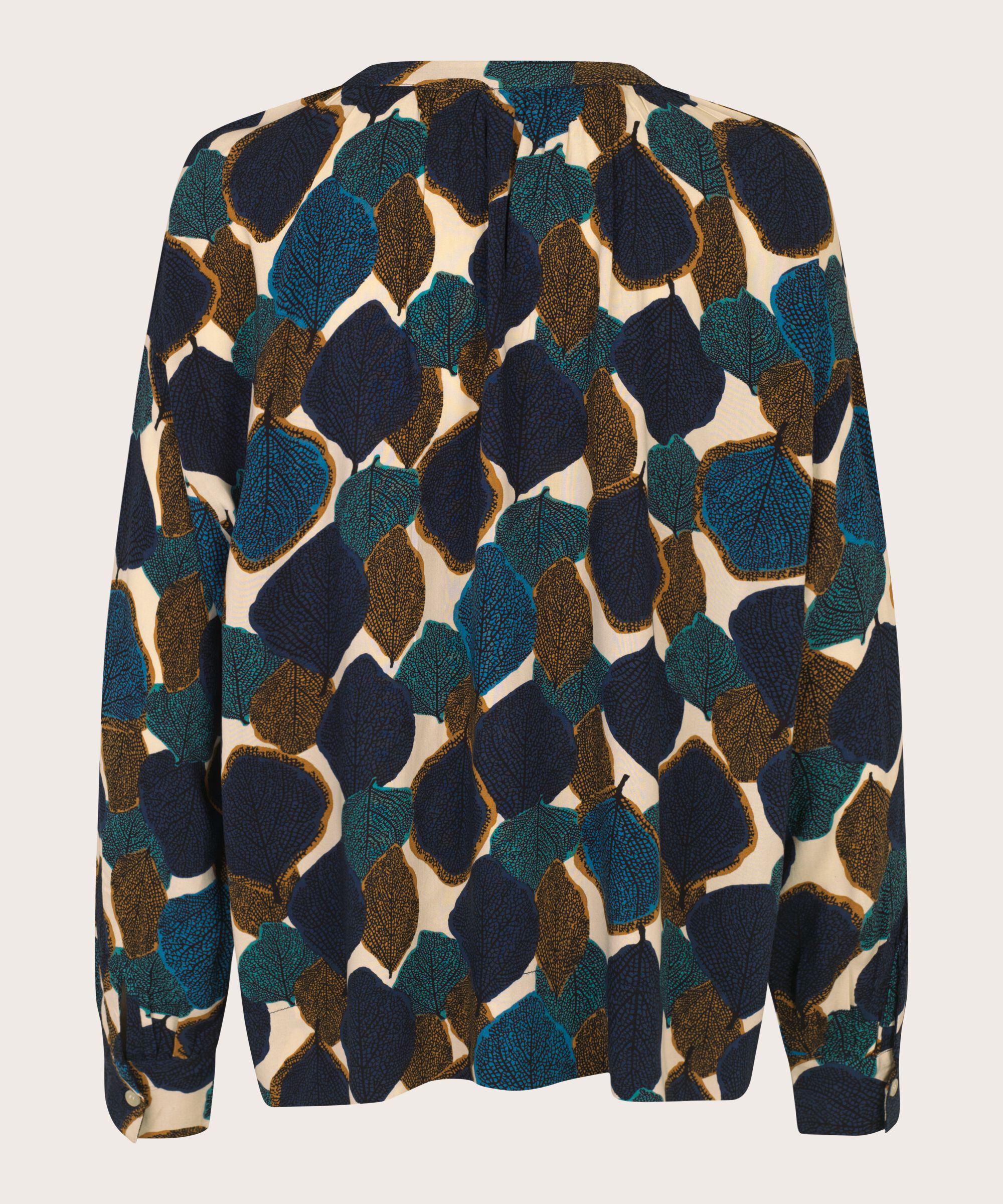 Baumwollbluse mit V-Ausschnitt, Chipmunk