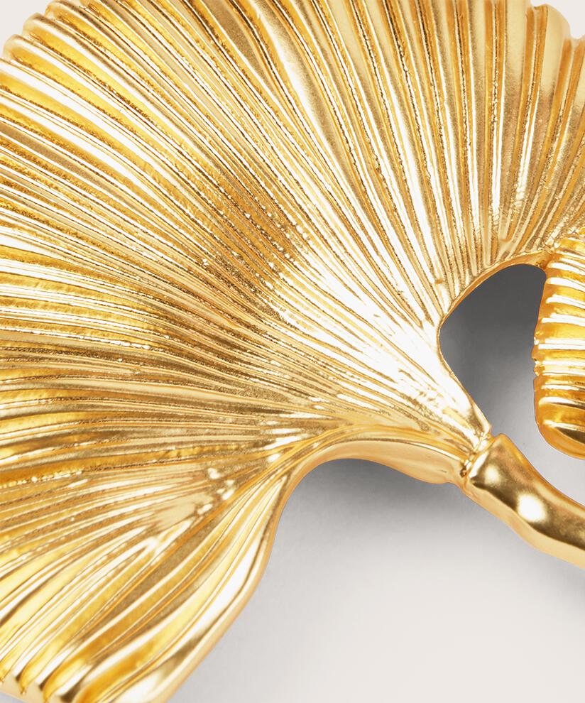 Brosche mit Blattmuster, Gold