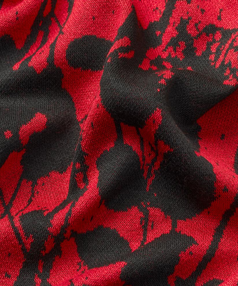 geblümtes Oversize-Top mit schmalen Ärmeln, Scarlet Sage