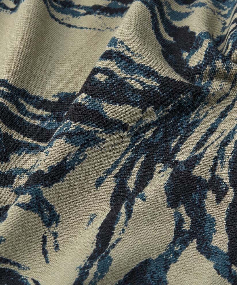 Jersey-tunika Mit Rundhals Und Eingrifftaschen, Vetiver