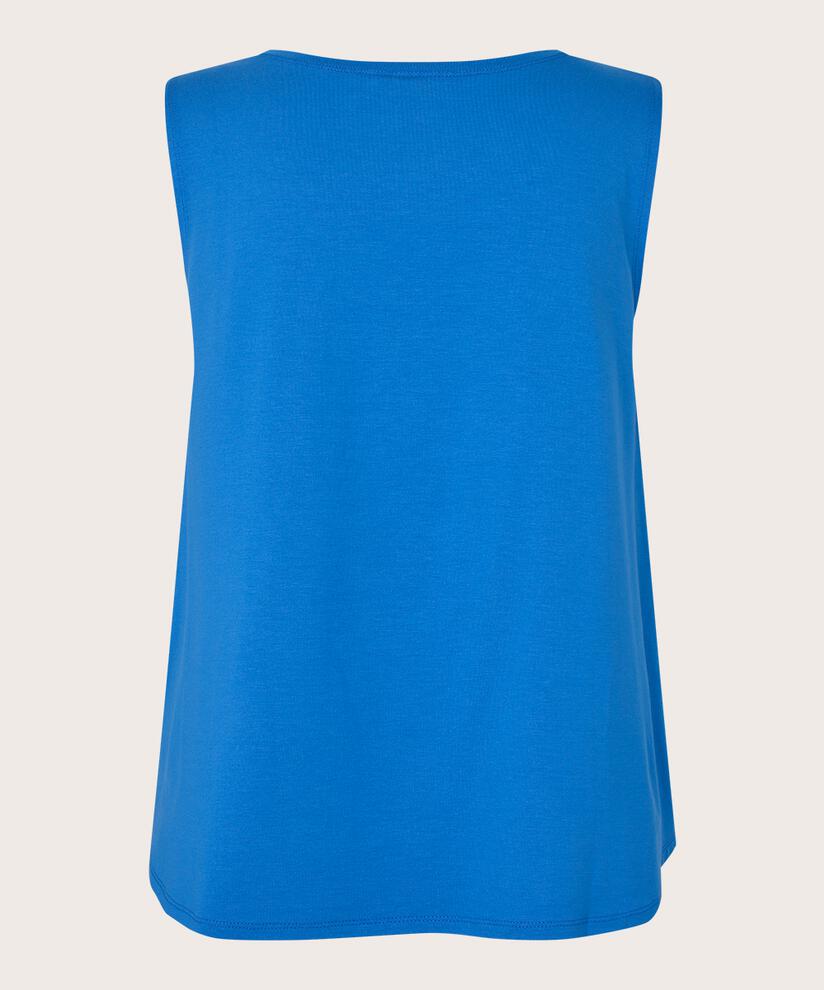 Ärmelloses Jersey-top, Nebulas Blue
