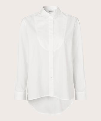 klassisches Baumwollhemd mit Manschetten, White