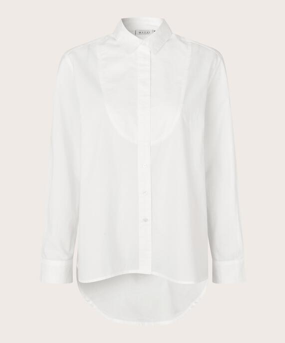 klassisches Baumwollhemd mit Manschetten, White