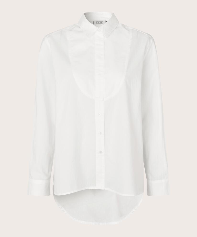 klassisches Baumwollhemd mit Manschetten, White