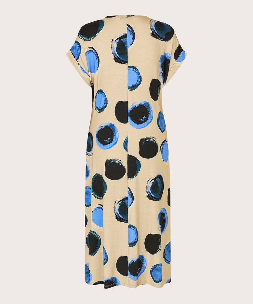 Bedrucktes Jerseykleid mit Wickeleffekt, Ultramarine
