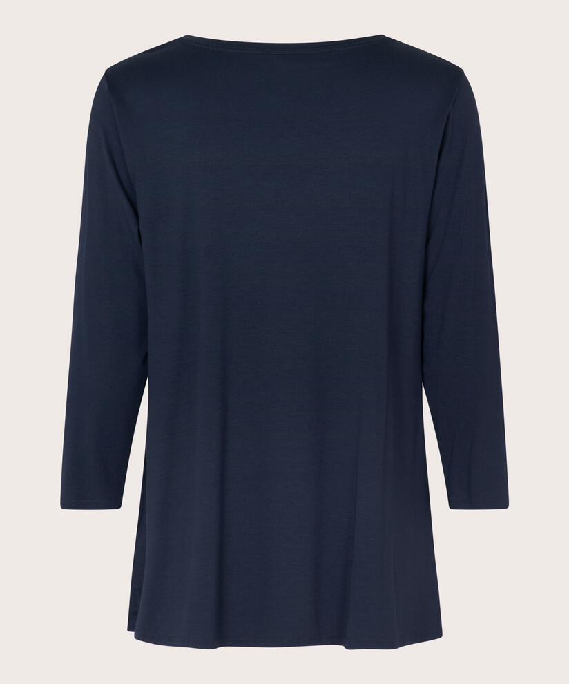 Shirt Mit Rundem Hals, Navy