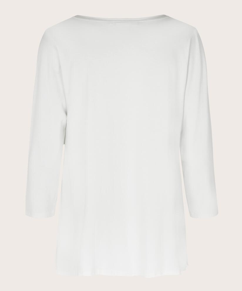Shirt mit rundem Hals, Cream