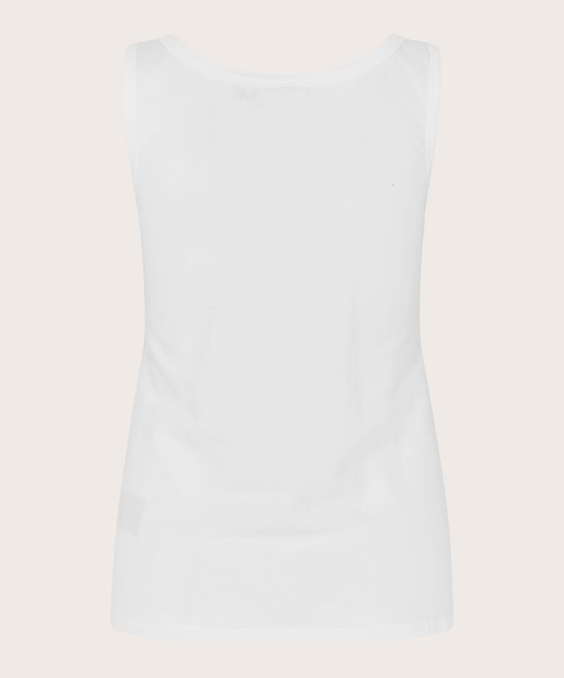 tailliertes Tanktop aus Stretch-Jersey, White