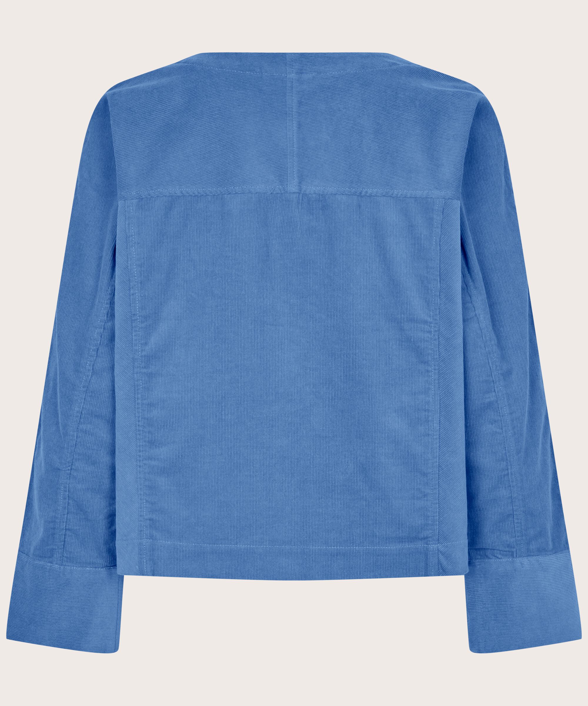 Samtjacke mit verdeckten Knöpfen, Federal Blue