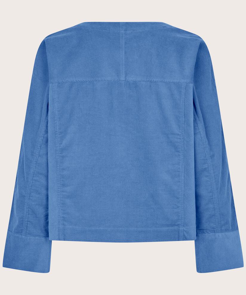 Samtjacke mit verdeckten Knöpfen, Federal Blue
