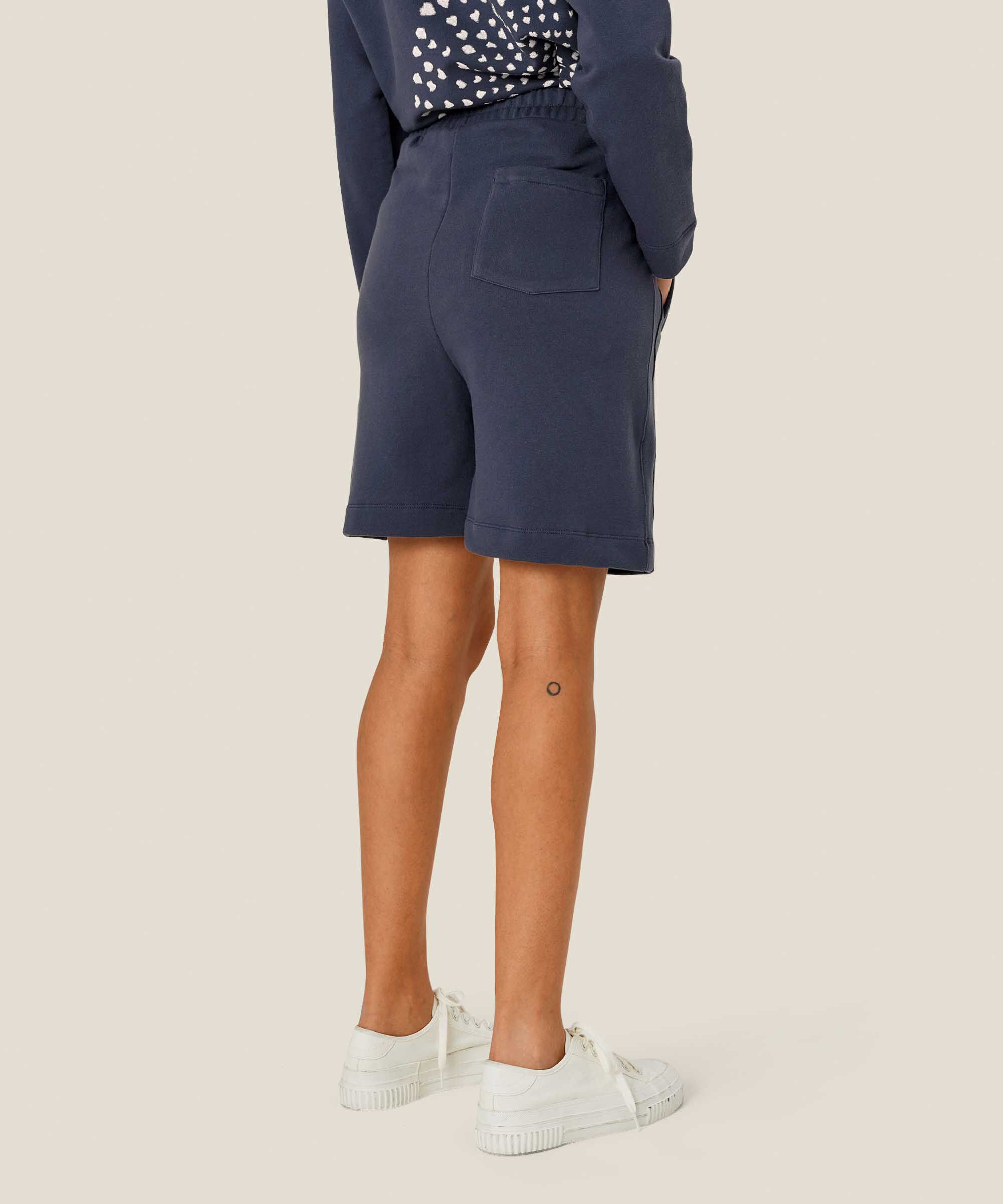 Shorts in Sweatshirtqualität mit elastischem Bund, Mood Indigo