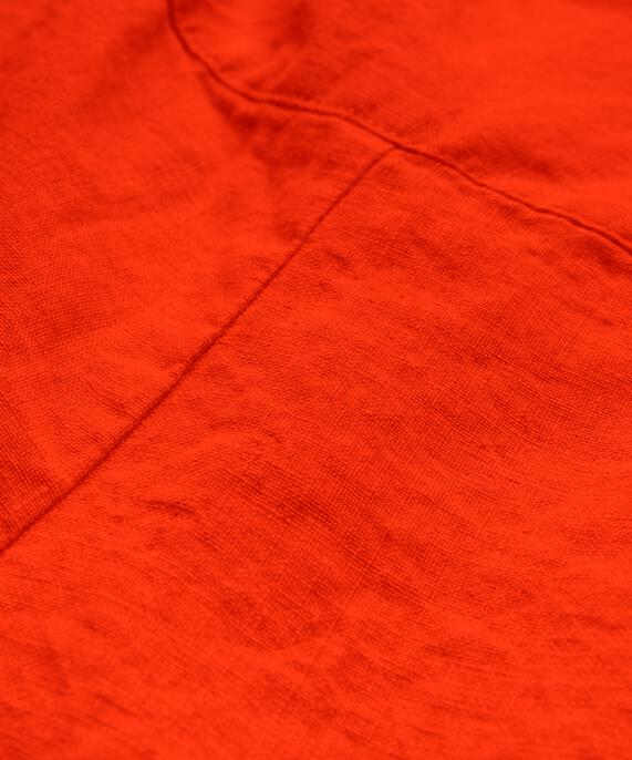 Leinenshorts Mit Gesmoktem Gummizug Hinten, Orange com