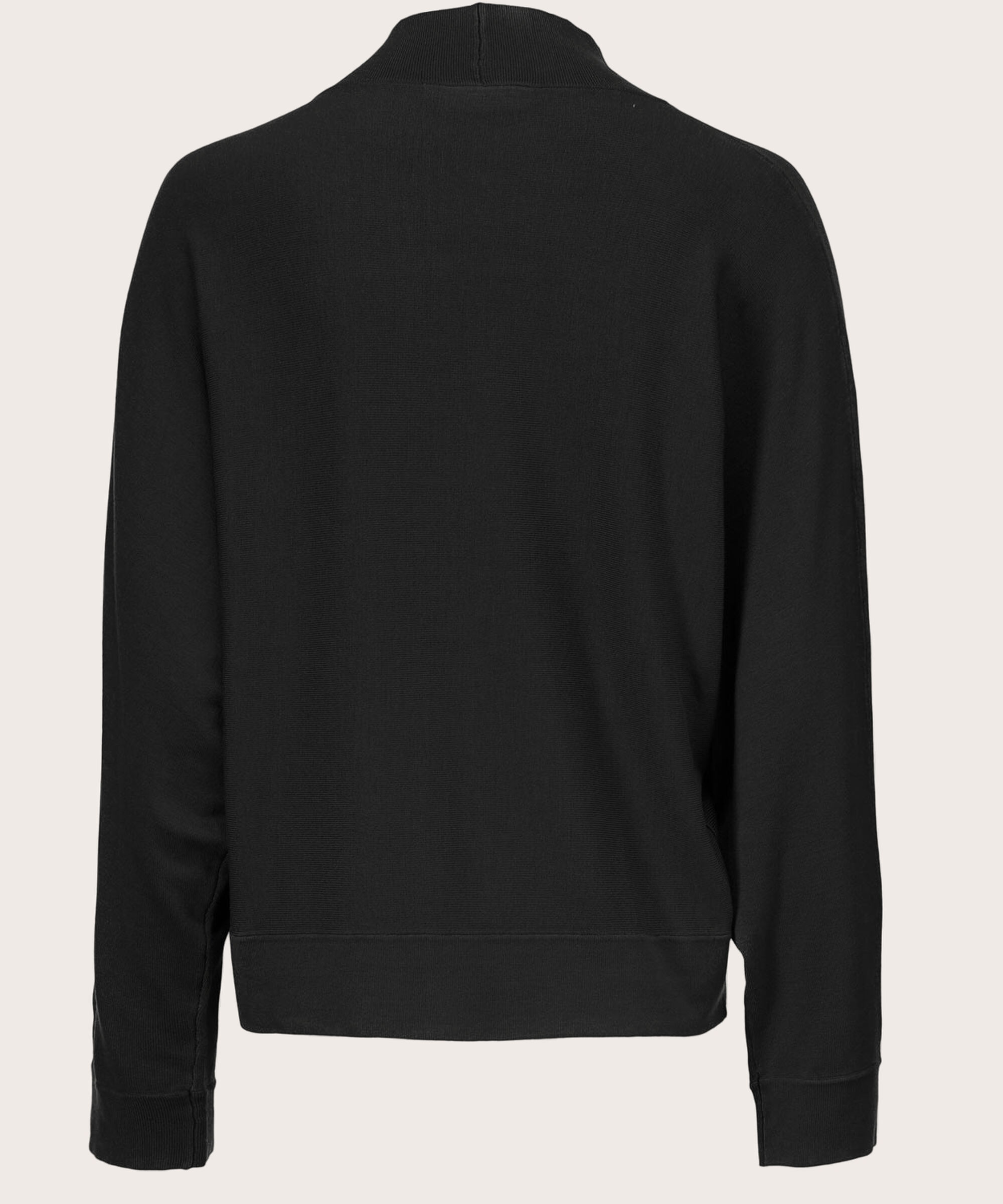 Feinstrick-Cardigan mit abgerundeter Vorderseite, Black