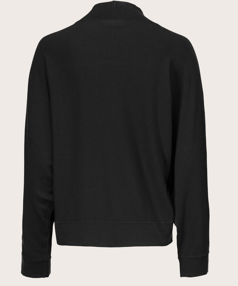 Feinstrick-Cardigan mit abgerundeter Vorderseite, Black