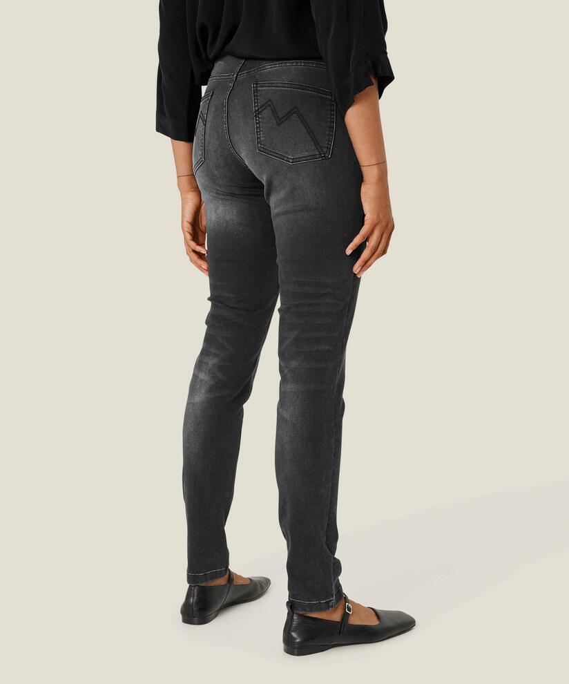 gewaschene Jeans mit Stretch, Black