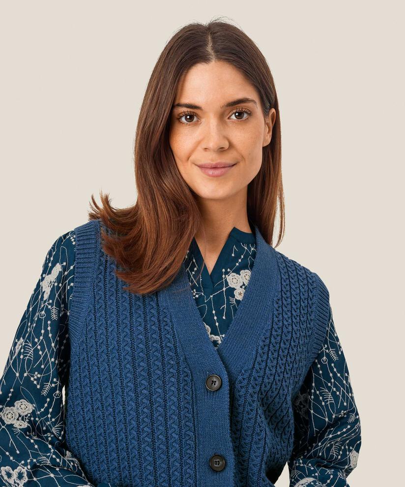 kurze Weste mit Strickmuster und Knöpfen, Sargasso Sea