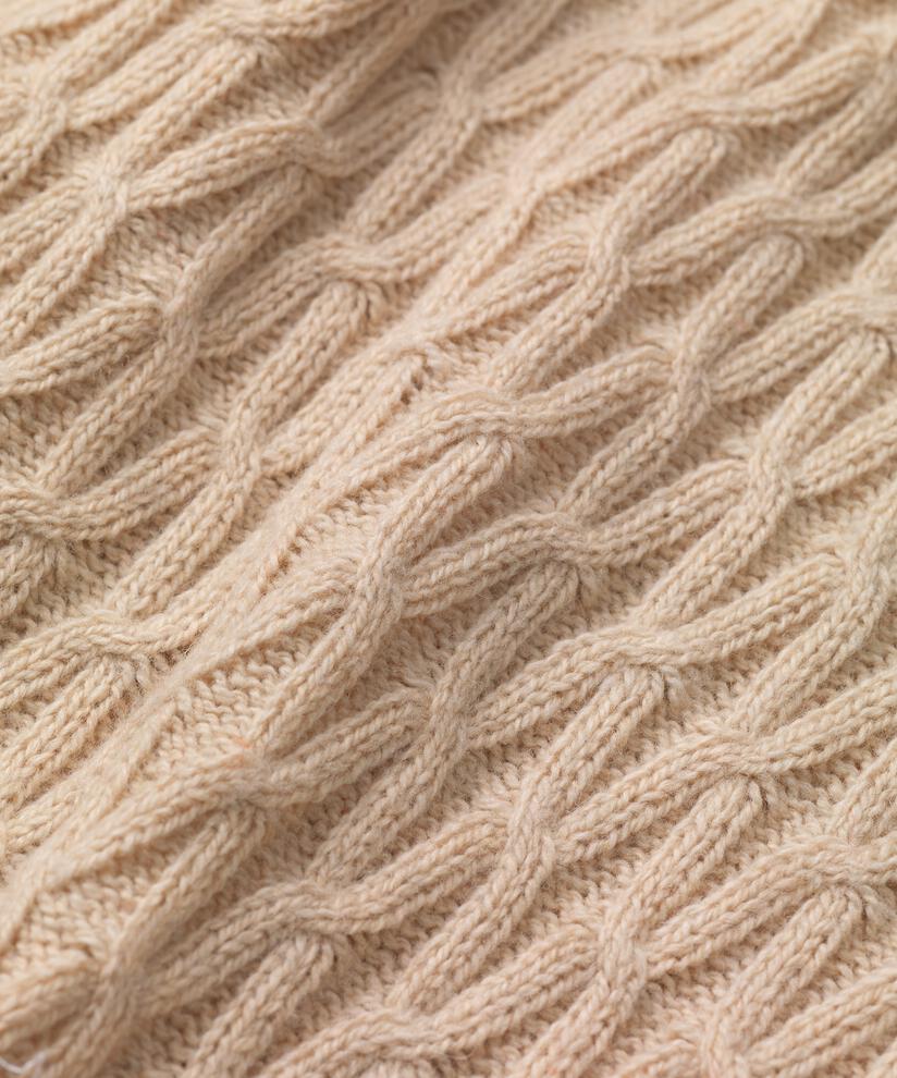 Strickjacke mit Reißverschluss aus Wollmischung, L beige mel