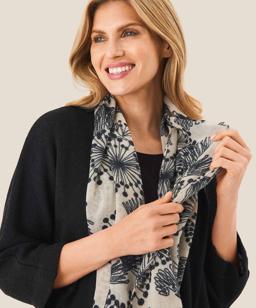 1 Stück Modischer Damen-Baumwollschal, Bunter Blumenschal, Wollschal