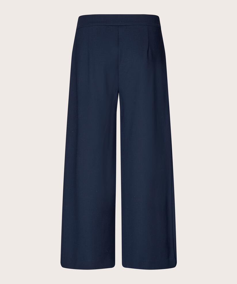 verkürzte Hose aus schwerem Jersey, Navy Blazer