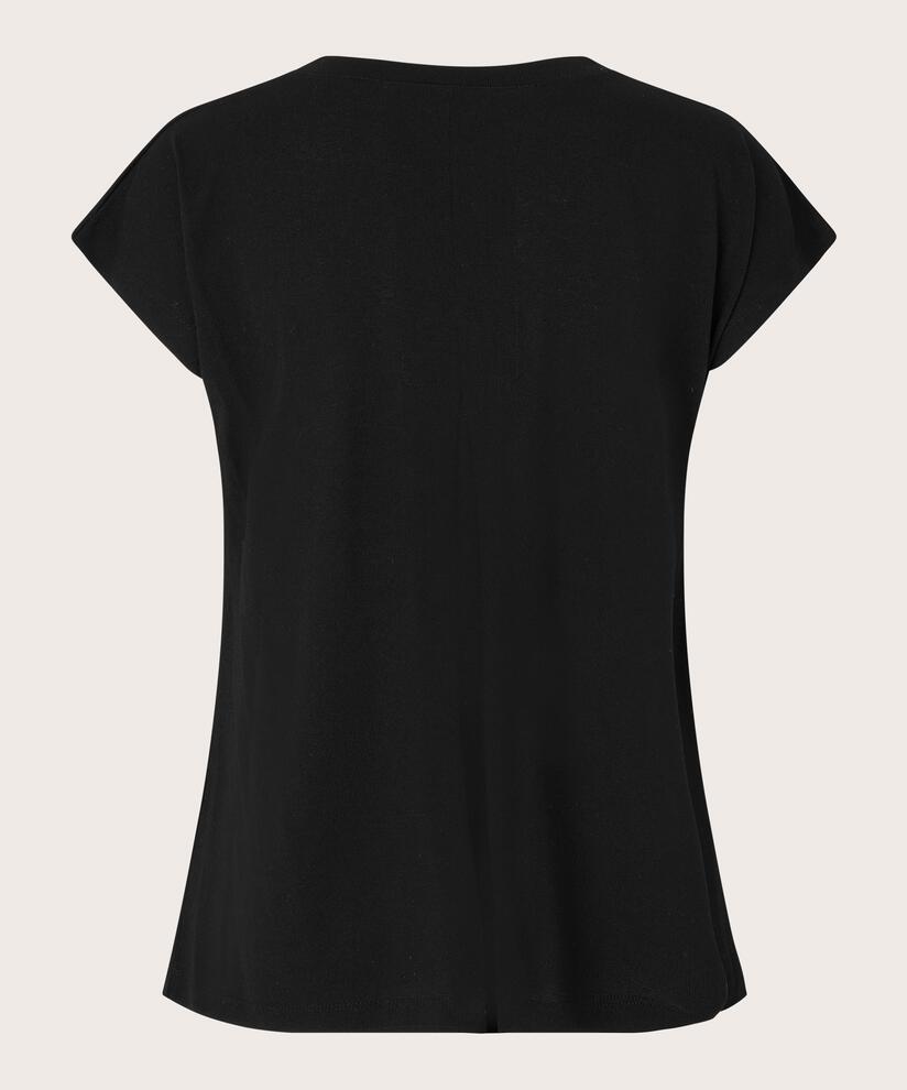 T-shirt Mit V-ausschnitt, Black