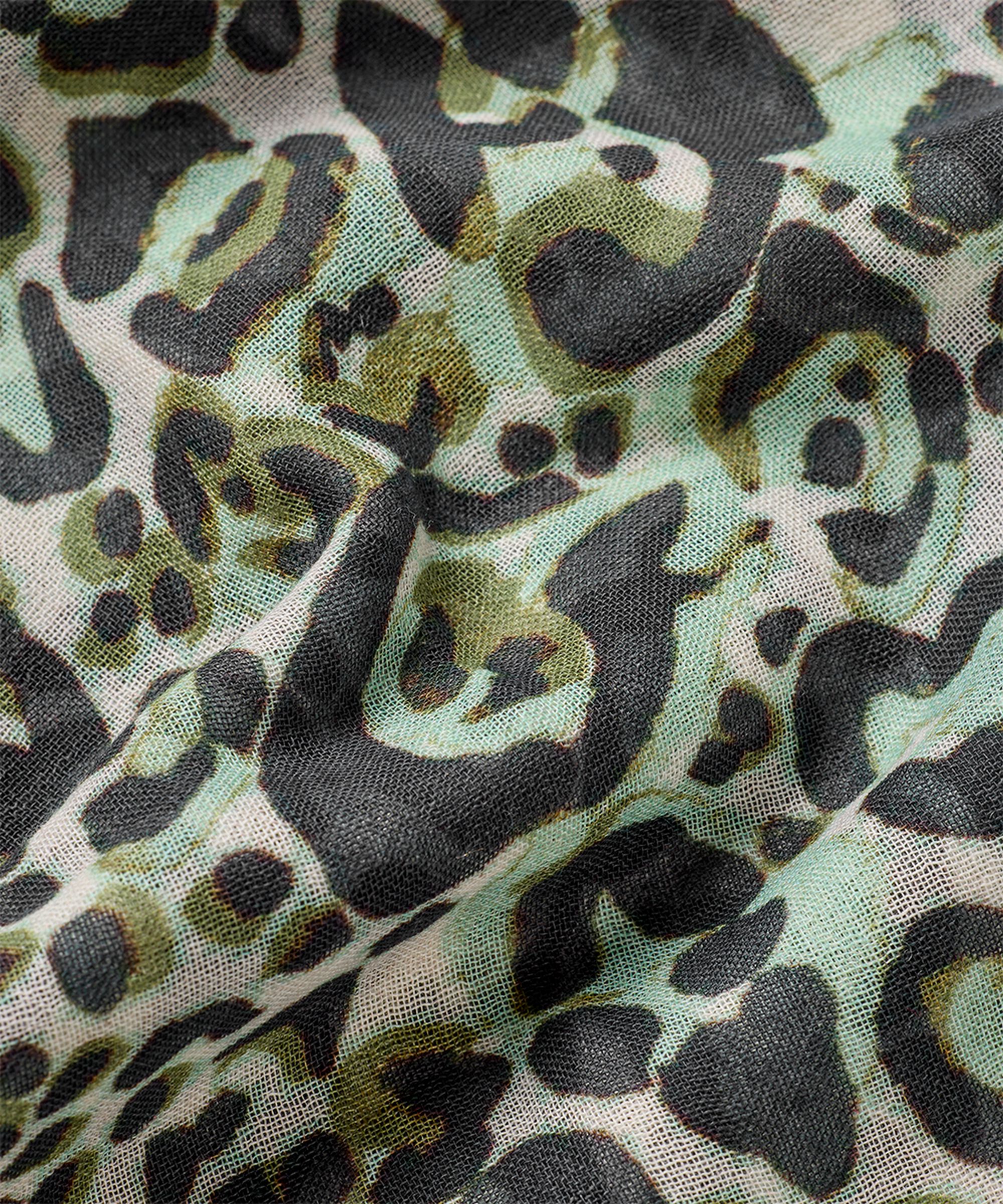 Schal mit Leopardenmuster , D. Lichen Green