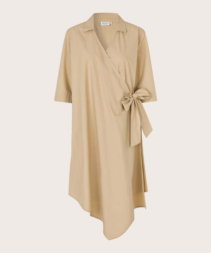 Wickelkleid aus Baumwollpopeline, Safari