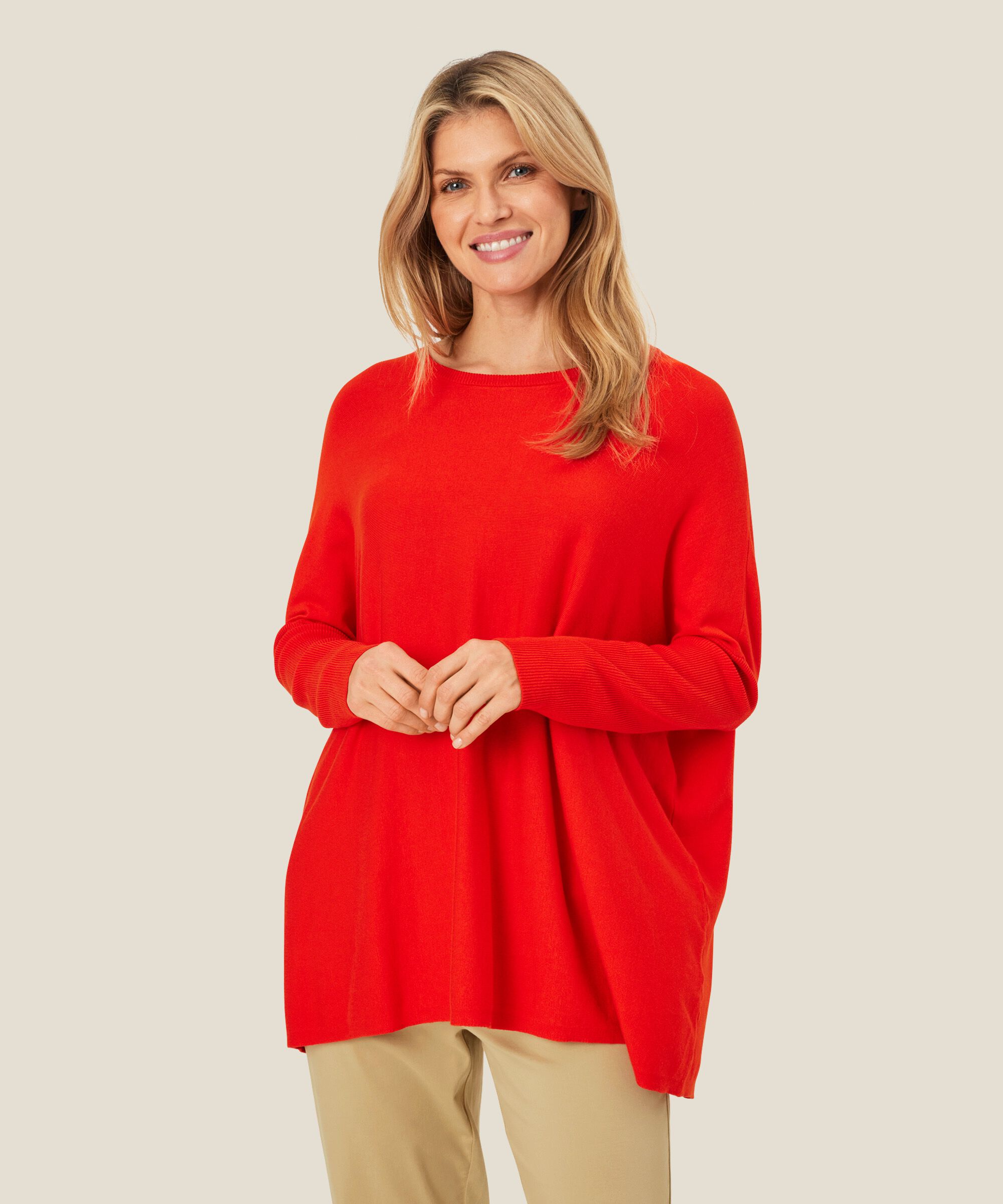 Oversize-pullover Mit Schmalen Ärmeln, Poinciana