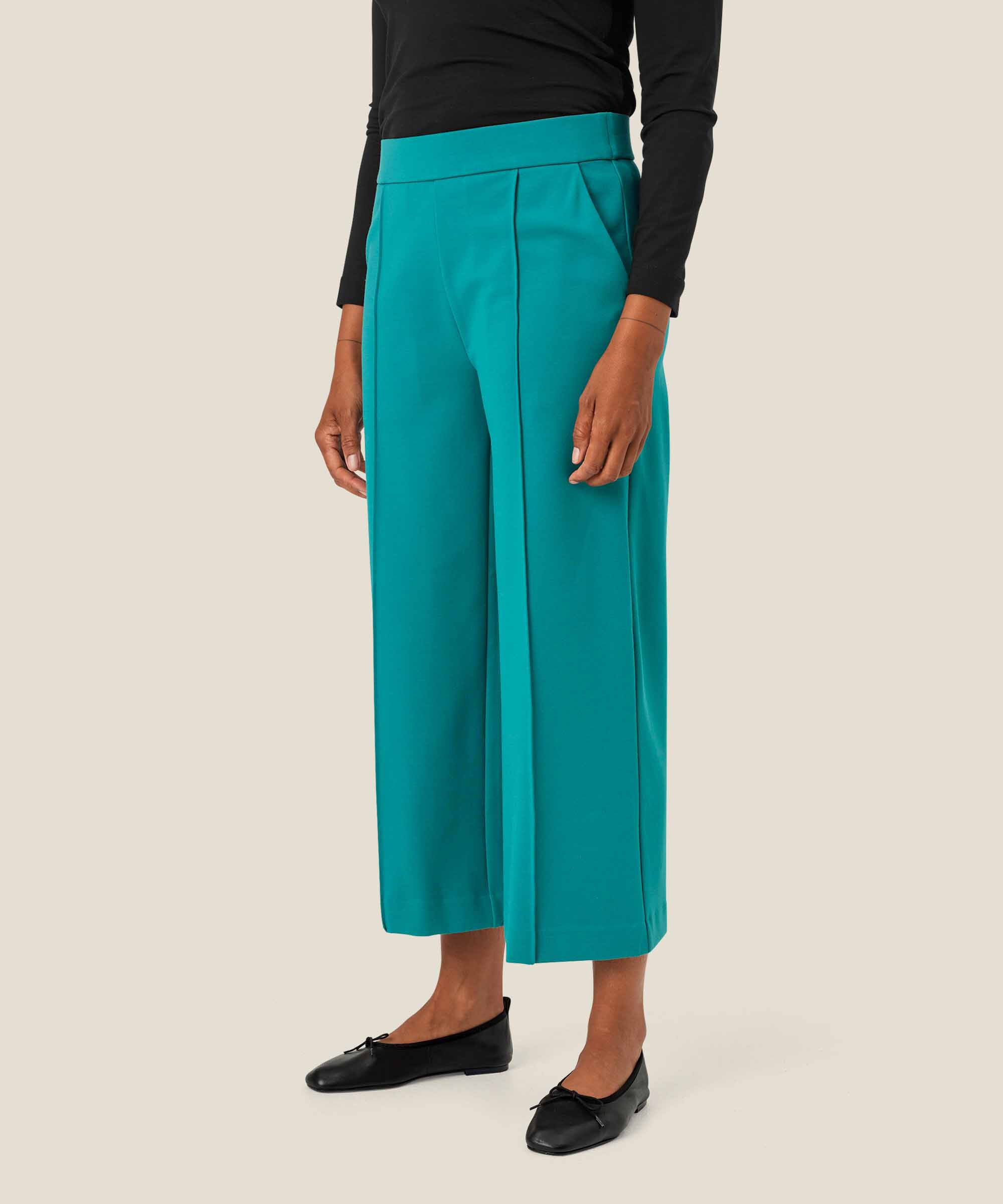 Schwere Jerseyhose Mit Taschen, Teal