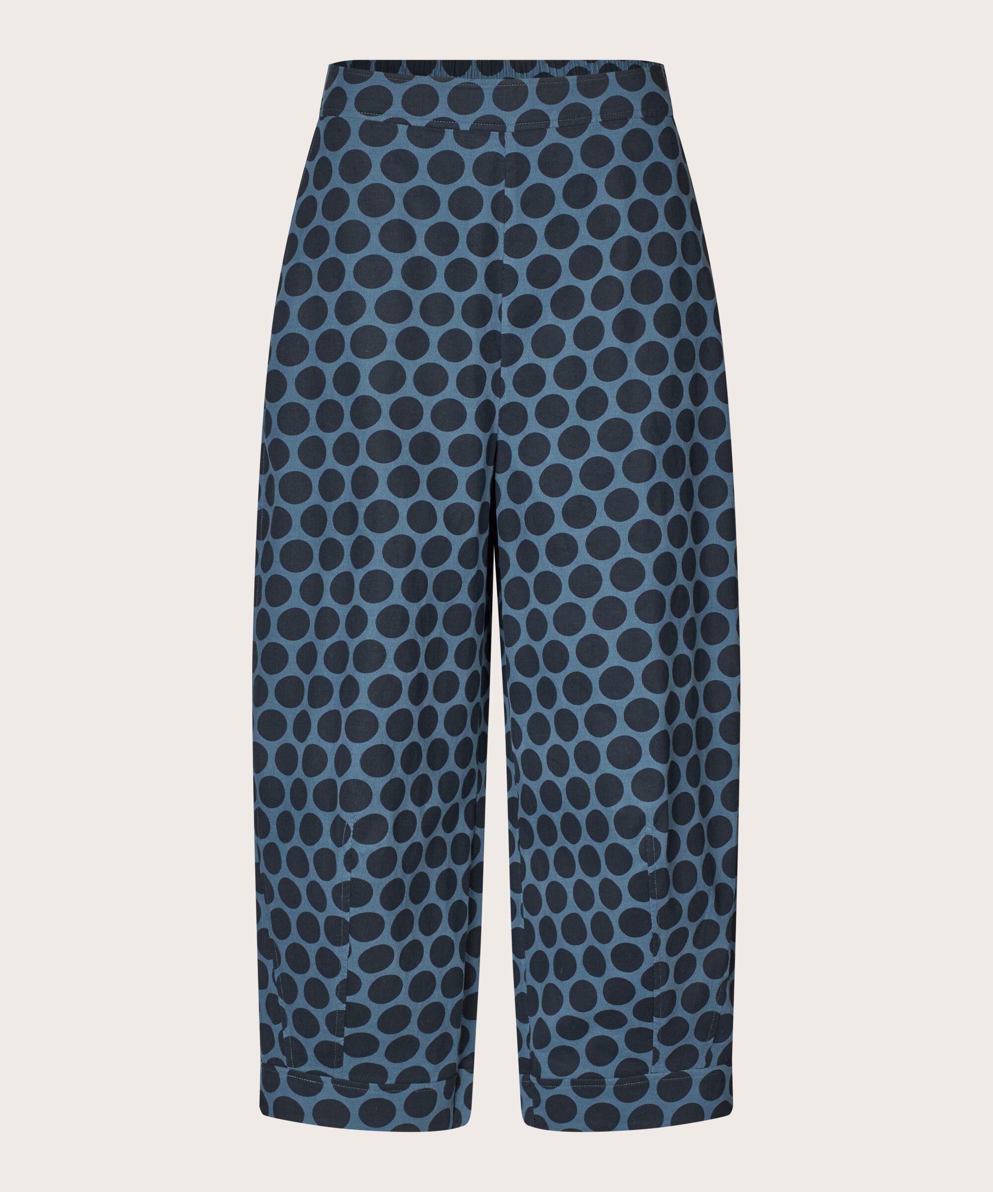 verkürzte Cordhose mit Gummizug hinten, Navy Blazer