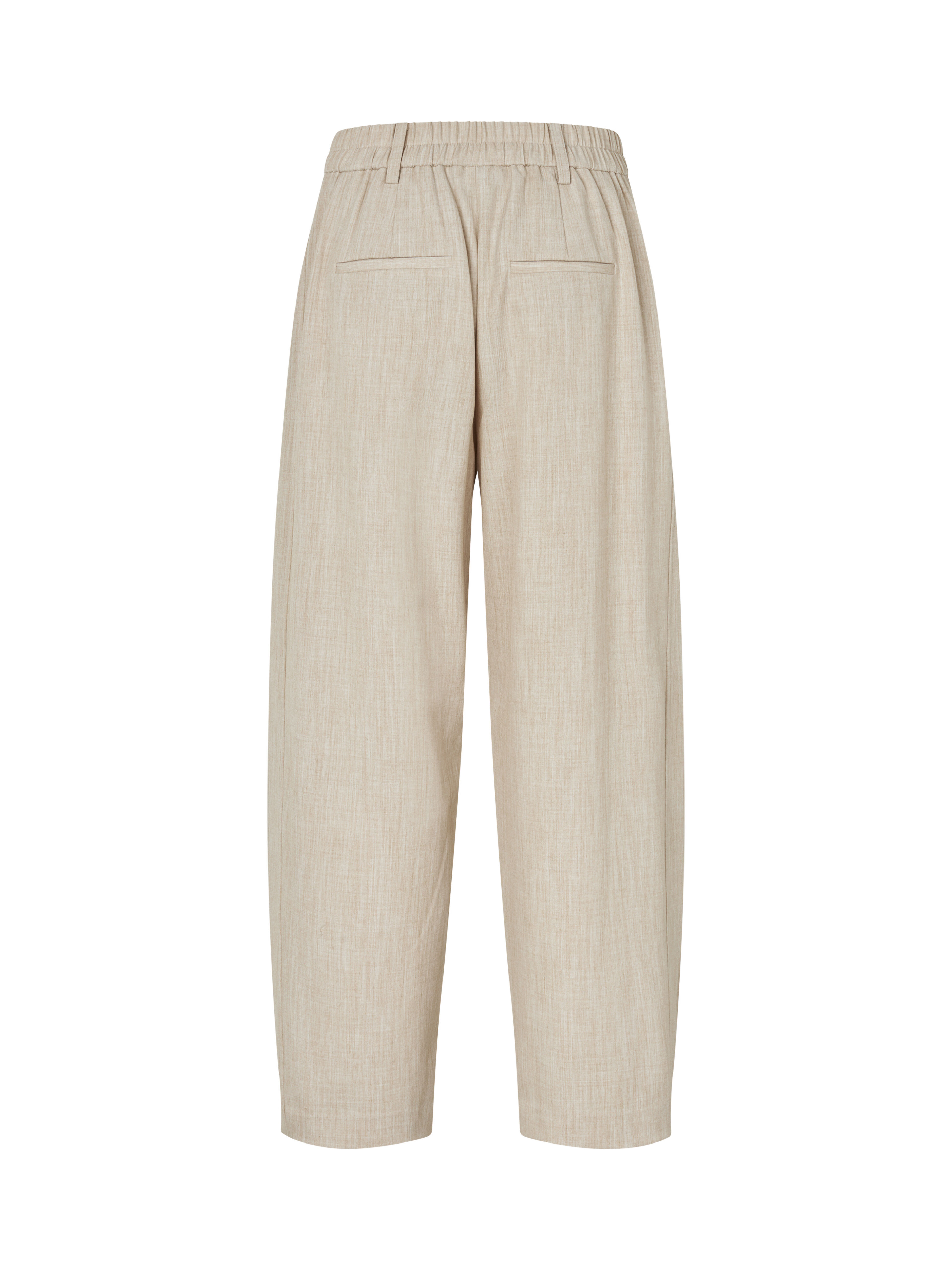 Gewebte Hose Mit Stretch Und Knopfdetail Am Bein, White Pepper